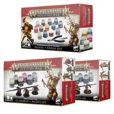 Warhammer Age Of Sigmar Hobby Starter Sets | Paints Tools & Accessory Kits • £22.50