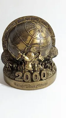 Walt Disney World 2000 Millennium Globe Mickey Mouse Epcot Watch Trinket Box #87 • $45