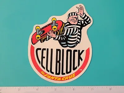 Vtg Santa Cruz Cell Block Rails Jailbird Natas Meek Nos Skateboard Deck Sticker • $36.99