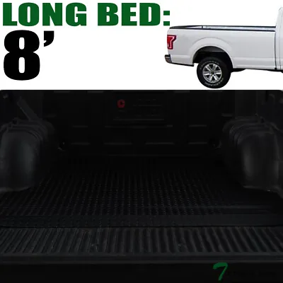 Topline For 2004-2014 Ford F150 8 Feet Long Cab Rubber Truck Bed Mat Liners -Blk • $93