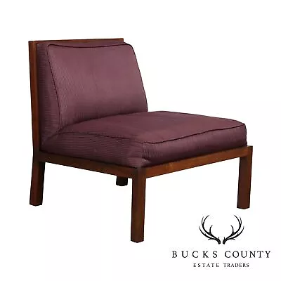 Baker Michael Taylor Mid Century Modern Walnut Slipper Chair • $1495