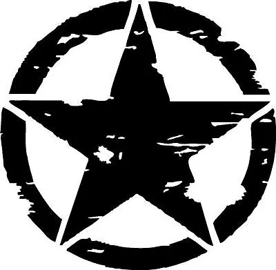 Vinyl Decal- Army Military Star Distressed (Pick Size & Color) Car Truck Sticker • $3.99