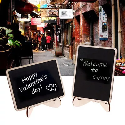 20pcs Mini Blackboard Memo Sign Message Small Note Chalk Board With Stand Clip • £6.69