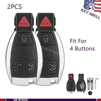 2 For Mercedes Benz C CL E GL ML S CLASS Key Fob Remote Shell Case Cover IYZ3312 • $21.99