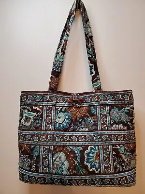 VERA BRADLEY Java Blue Little Toggle Tote Bag Purse. Some Discoloration On Strap • $11.85