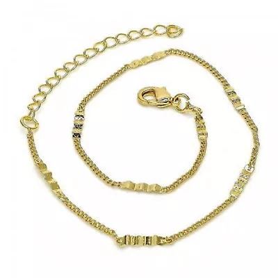 Gold Chain Anklet  9CT Gold Filled Anklet With Box Link Chain B142 • £16.99