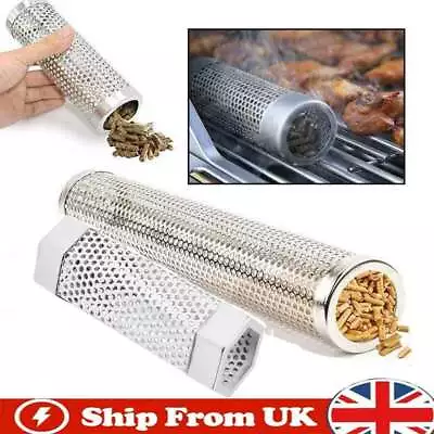 6/12  BBQ Steel Smoker Generator Wood Pellet Tube Cold Smoke Gas Charcoal Grill • £7.36