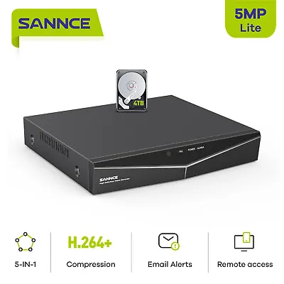 SANNCE 8CH 5IN1 5MP Lite DVR Digital Video Recorder For CCTV Security System  • $55.99