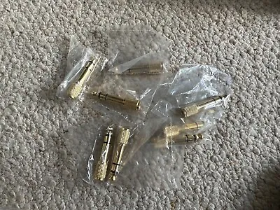 8x Headphone Jack Adaptor 3.5mm To 6.35 1/4 Inch Stereo Audio Adapter NEW • £5