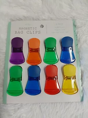 8-Pack Multi-Color Multi -Purpose Magnetic Bag Clips Keeps Bags Sealed Tight! • $6.90