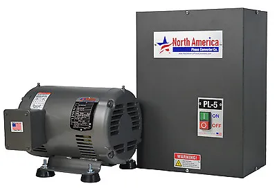 PL-5 Pro-Line 5HP Rotary Phase Converter - Built-In Starter Made In USA • $629