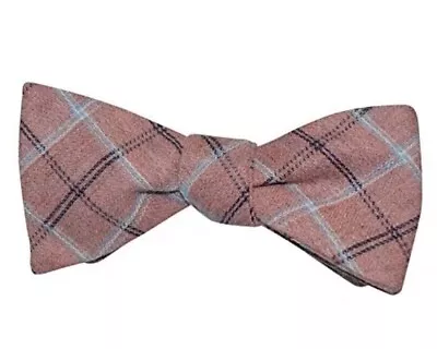 Ellis Tie Company Self Tie Bow Tie Pink Cotton • $2.99