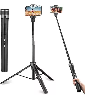 Portable 60  Wireless Remote Selfie Stick Tripod Phone Stand For IPhone Samsung • $17.99