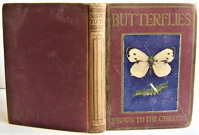 £25 • Buy 1920 BUTTERFLIES AND MOTHS SHOWN TO THE CHILDREN Rev Theodore Wood 48 Col Plates