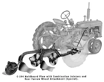 IH C-294 Owner's Manual W/ Parts List Farmall C Super C Moldboard 2 Bottom Plow • $20