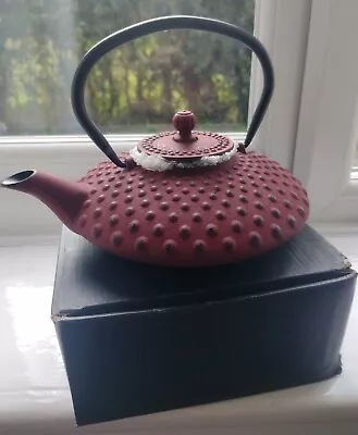 Cast Iron Teapot Japanese Type Small Decorative NIB • £14.99