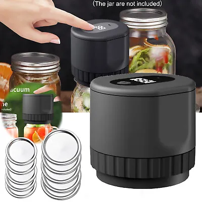 Electric Mason Jar Vacuum Sealer Kit For Regular Mouth Wide Mouth Mason Jar T5G3 • $18.59