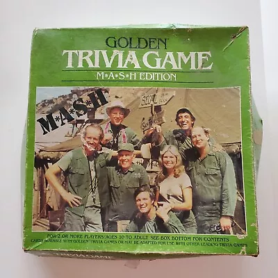 Golden Trivia Game Mash M*A*S*H Edition 1984 Ages 10 To Adult • $14