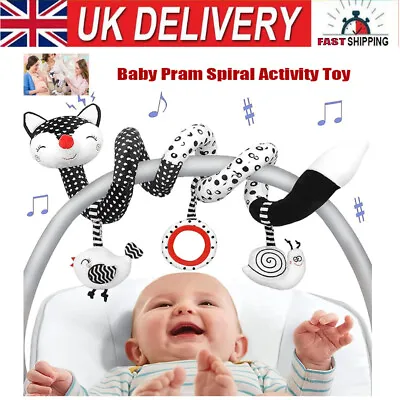 Baby Activity Spiral Rattles Toy Pushchair Car Seat Travel Lathe Hanging Toys UK • £11.99