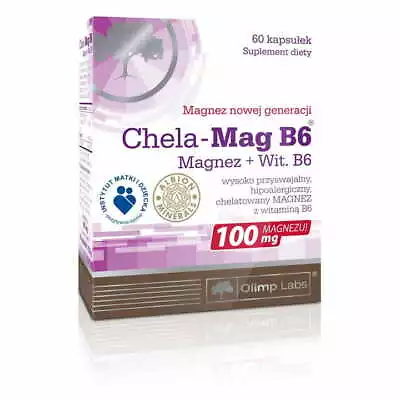 Chela-Mag B6 Magnesium Chelate (60 Caps) Olimp • £14.80