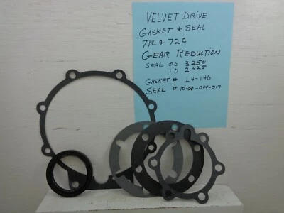 $29.50 • Buy Velvet Drive Borg Warner 71c-72c Rear Seal & Gaskets For Gear Reduction Unit