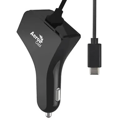 AeroCool 3A Smart 45W 2.25A USB Type-C Car Charger For Android Apple Laptop BLK • $59