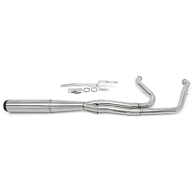 Polished 2 Into 1 Full Length Exhaust Pipe For Harley M8 Touring Glide 2017-2023 • $469.95