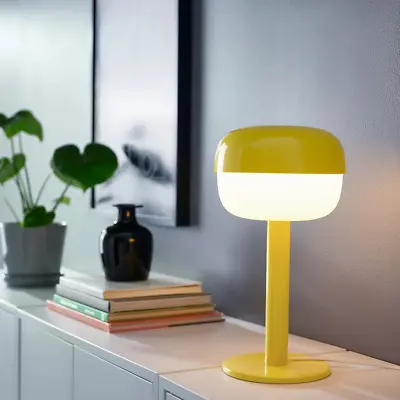 IKEA Table Lamp Yellow Soft Light Cosy Atmosphere Unique Look 36cm IKEA • £24.81