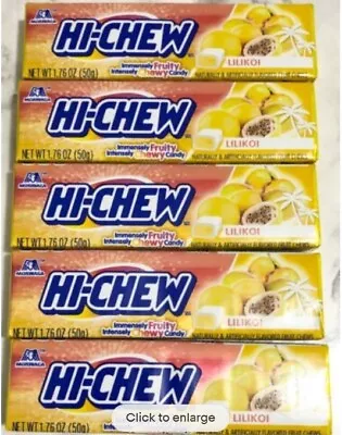 🌺Hawaii Exclusive Hi Chew Morinaga Chewy Candy 1.76 Oz - Lilikoi (Pack Of 5) • $17.85