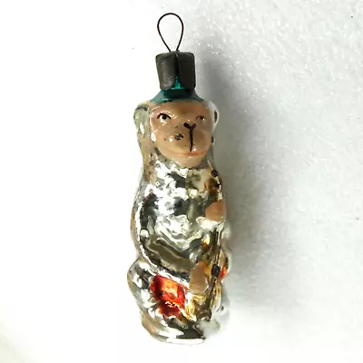 Old Antique Vintage Glass Christmas Ornament Decoration Monkey From Orchestra • $19.99