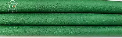 GREEN CRISPY CRINKLE Thin Soft Italian Lamb Leather Bookbinding 5sqf 0.6mm B8249 • $40