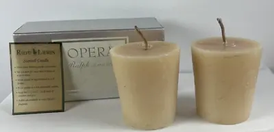 TWO Ralph Lauren OPERA Votive Candles 4.6 Oz Vanilla Florals Wood & Spices • £48.14