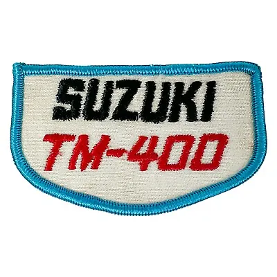 Vintage Suzuki Tm-400 Motorcycle Embroidered Iron Sew Patch Coat Jacket Hat Vest • $7.95