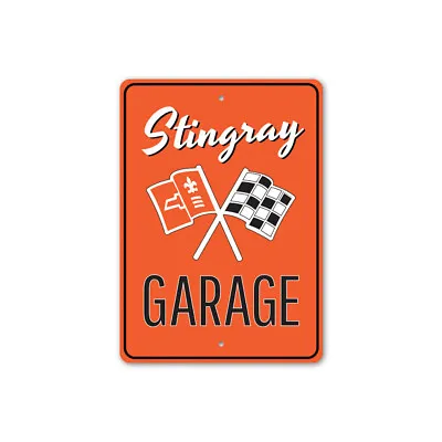 Stingray Garage Sign Chevrolet Personalized Chevy Man Cave Race Team Custom Sign • $21.15