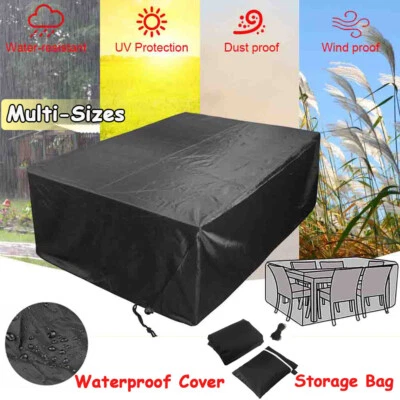 £10.59 • Buy Waterproof Furniture Cover Heavy Duty Table Cube Garden Rattan Outdoor Patio Set
