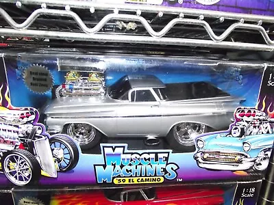 Muscle Machines 1/18 59 Chevy Elcamino Silver NIB • $59.99