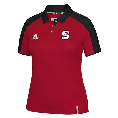 $20.99 • Buy NC State Wolfpack NCAA Adidas Women's Sideline Climalite Red Polo Shirt