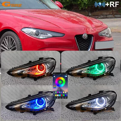 For Alfa Romeo Giulia 952 2017 -  Multi Color RGB LED Angel Eyes Bluetooth APP • $54.53