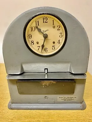 SIMPLEX TIME RECORDER TIME CLOCK VINTAGE. Rare Massachusetts USA • $199.99