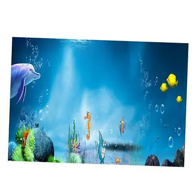 $15.61 • Buy Attractive 3D Ocean Image Aquarium Background Poster/Fish Tank Landscape
