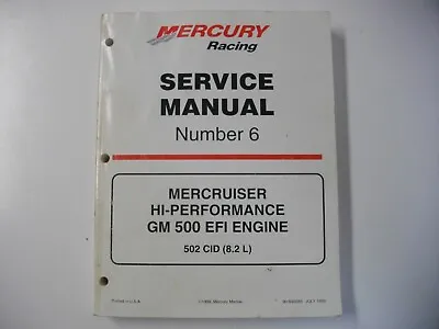 1999 Mercury Marine 90-840283 MerCruiser Hi-Performance 500 EFI Engine Manual • $49.99