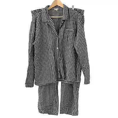 J. Crew Houndstooth Cotton Pajamas Set • $39