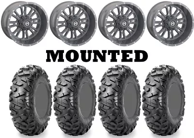 Kit 4 Maxxis Bighorn Radial Tires 25x8-12/25x10-12 On Moose 399X Gray Wheels FXT • $1327.06