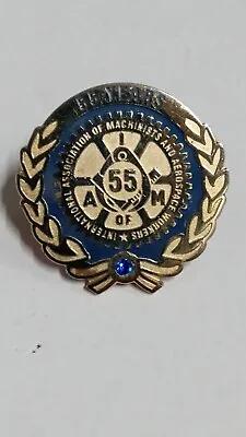 International Assoc. Machinists & Aerospace Workers 55 Year Union Lapel Hat Pin • $29.95