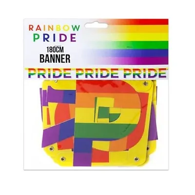 £2.99 • Buy RAINBOW PRIDE BANNER Gay Parade March Festival Garden Party Decoration Bunting