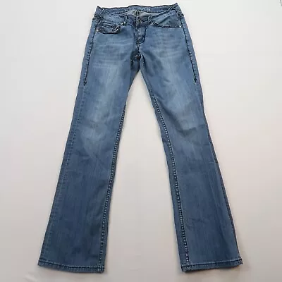 Cowgirl Tuff DFMI Low Rise Bootcut Jeans Womens 27 X 33 Stretch Blue Western • $23.99