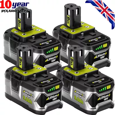 For RYOBI P108 18V One+ 9.0Ah Plus High Capacity Battery 18 Volt Lithium-Ion New • £16.93