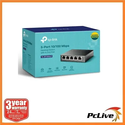 $61.90 • Buy NEW TP-LINK TL-SF1005LP 5 Port 100Mbps Desktop Ethernet Switch With 4 Port PoE