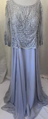 Silver Color Mother Of Bride/Groom Dress Party Prom Evening Cocktail 4XL NEW • $119