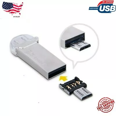 Micro USB Male To USB Female OTG Adapter Converter For Android Tablet Phone • $2.74